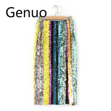 Весна, Новое поступление, женские юбки с блестящими блестками, Faldas Largas Elegantes, облегающая юбка миди с высокой талией, быстрая