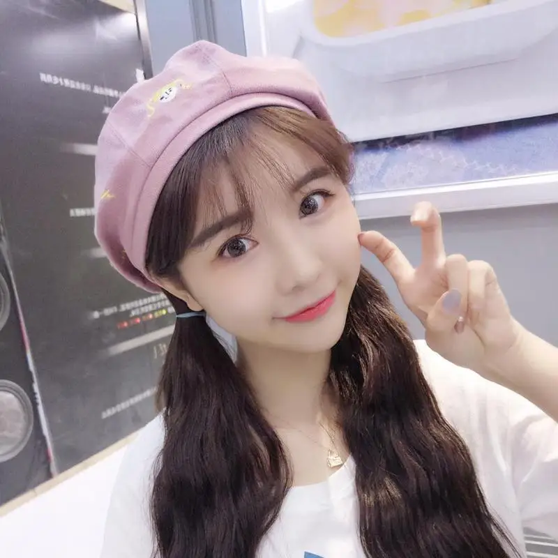 

2019 fashion women's spring summer and autumn Korean version of the cute pointed hat beret hat casual decoration gifts