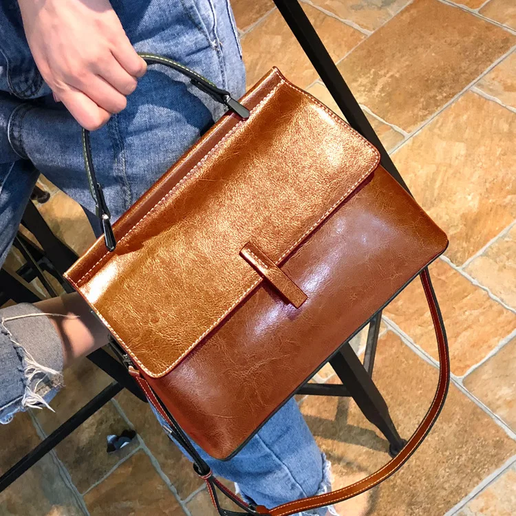 

LKX Fashion Genuine Leather Handbag Single Shoulder Summer Women Leather Handbags Crossbody Bags For Women Messenger Bags