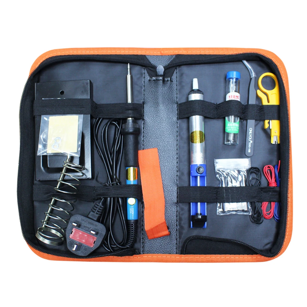 15pcs Electric Temperature 60W Pump Desoldering Tin Wire Tube Stand Adjustable Welding Soldering Iron Kit Tool 220V 110V | Инструменты