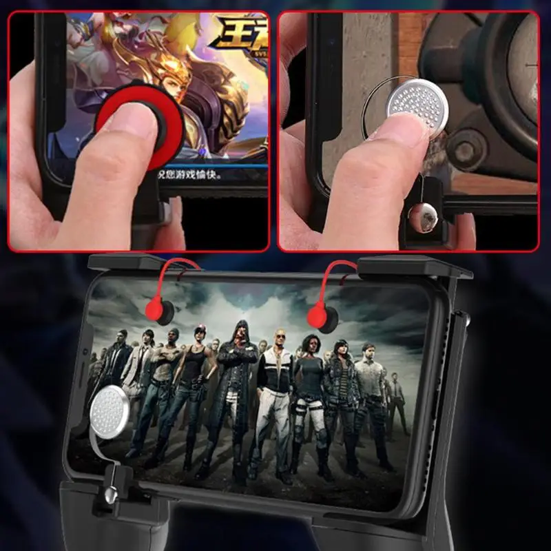 3 in 1 Mobile Phone Gaming Trigger Fire Button Handle for PUBG Controller