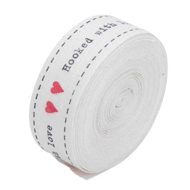 

5 Yard Love Pattern Garment Labels Ribbon Clothing Hand Made Label Tags DIY Cloth Craft Bowknot Jeans Bags Shoes Sewing Kits