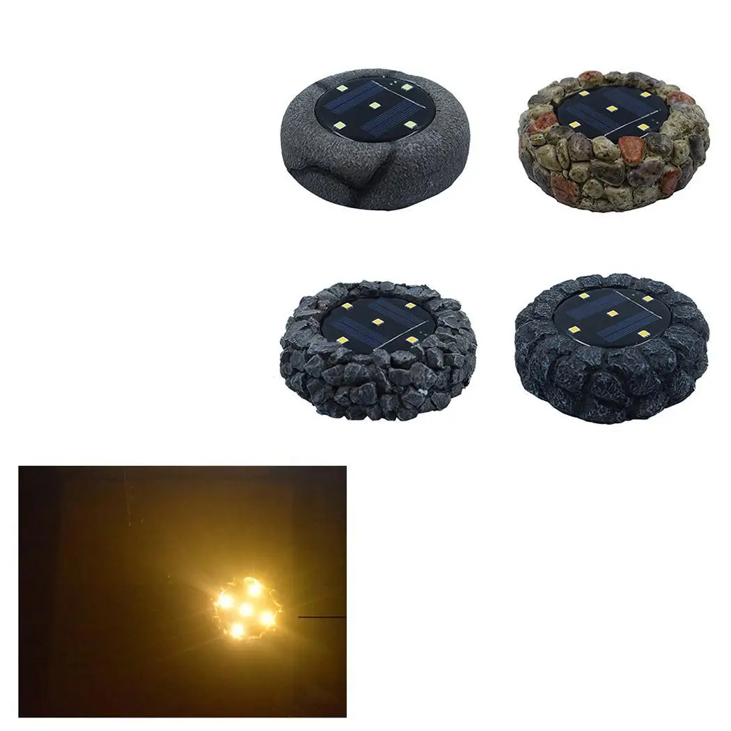 

AAA Switch Light 50mA 6 8 8h Solar Garden 2V Button 1 Outdoor 10h LED 600mA Light IP65 Waterproof lamp Stone Simulated