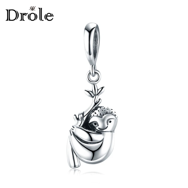 

DALARAN 925 sterling silver vitality sloth charm for women charm pendants and bracelets DIY jewelry girlfriend gift