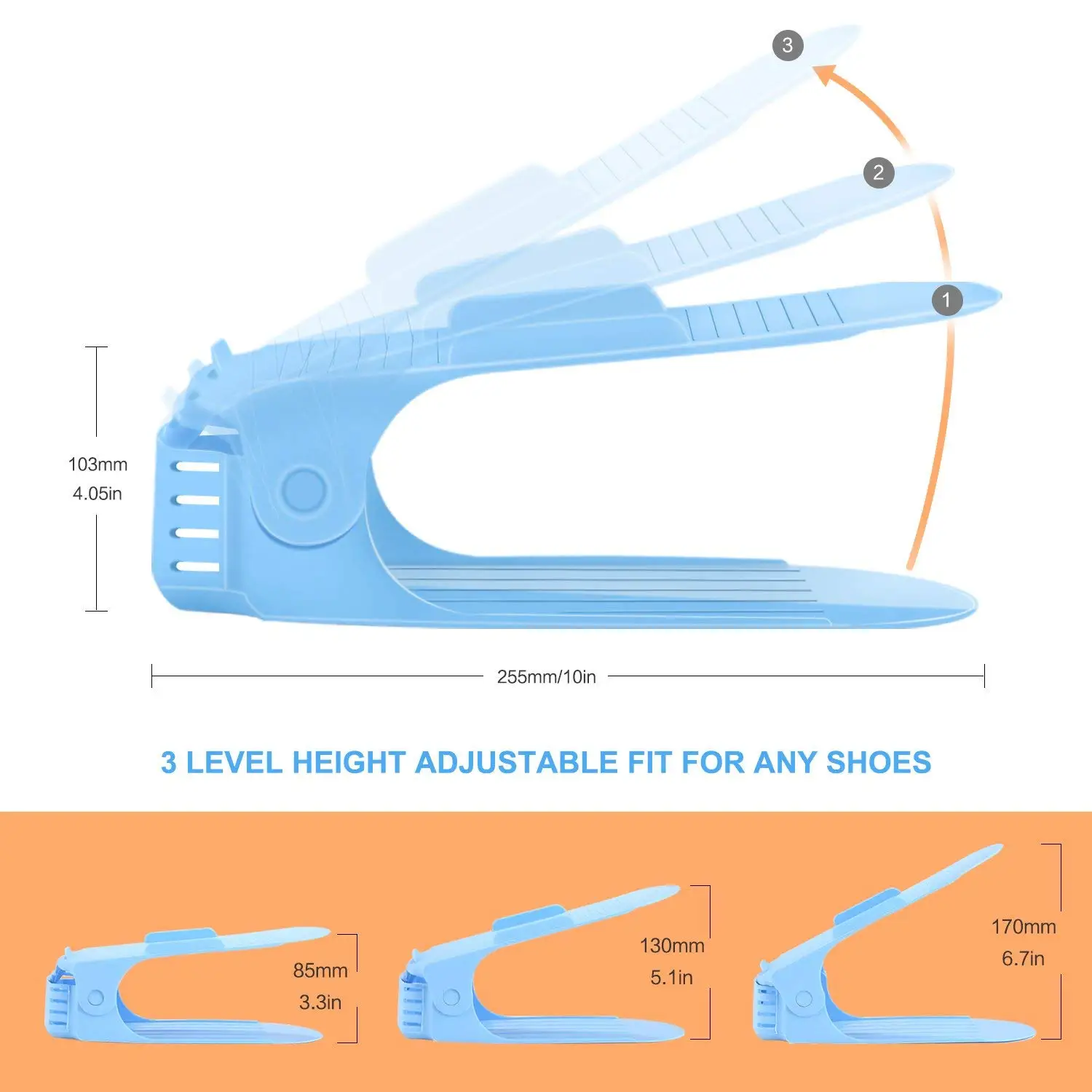 8 قطعة دائم قابل للتعديل 8 قطعة أداة تنظيم الأحذية الأحذية دعم فتحة الفضاء توفير حجرة خزانة الأحذية موقف تخزين الرف علب الأحذية