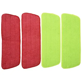 

4Pcs Spray Mop Replacement Pads Washable Refill Microfiber Wet/Dry Cleaning Use Reusable, Cleaning Supply (4 Pack, Green & Red