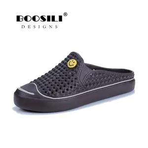 Erkek Ayakkabi/2019 мужские кожаные сандалии; Мужская садовая обувь; летние сандалии; высококачественные дышащие сабо; легкие; большие размеры - изображение