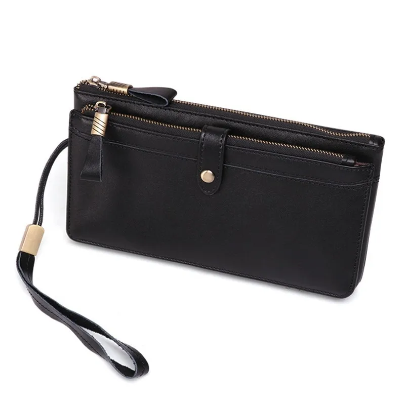 

Women Wallets Genuine Leather Wallet For Women Lady Long Wallets Large Capacity Clutch Bag Cell Phone Storage Bag Cartera Mujer