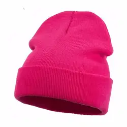 Новая модная зимняя шапка Для женщин человек шляпа Skullies шапочки унисекс теплая шапка вязаная Кепки шапка для Для мужчин шапочки простой