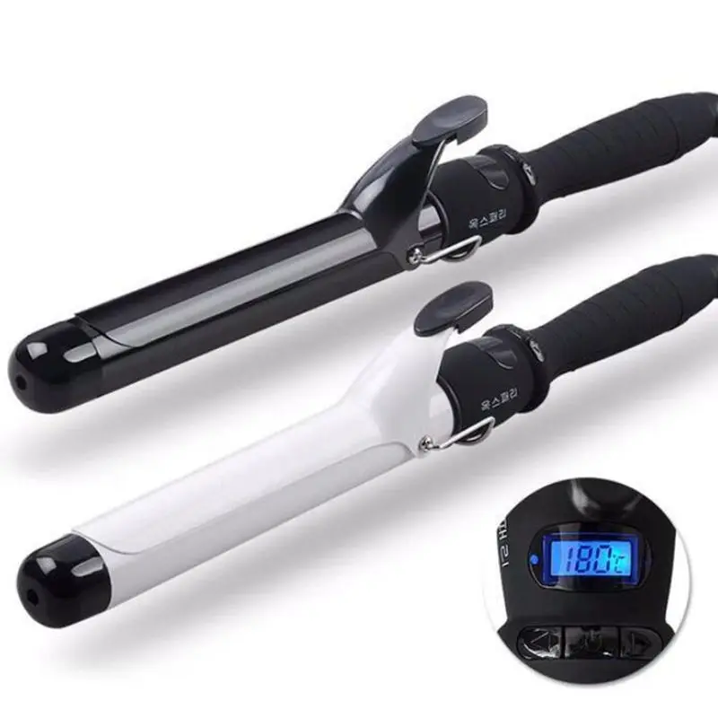 

LCD Temperature Adjustment hair curler professional hair curl irons curling wand roller beauty styling tools