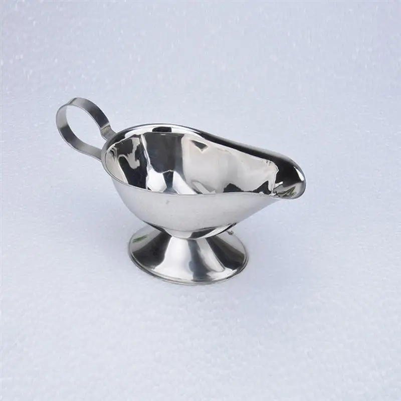 Stainless Steel Gravy Sauce Boat Juice Bucket Dish Roasting Sauce Dish Sauce Dressing Dip Seasoning Container(5 Ounce