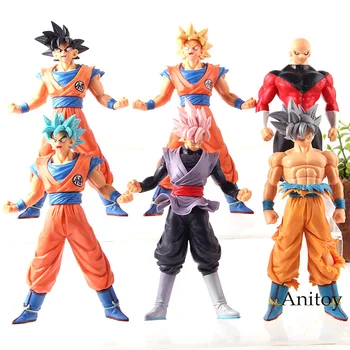 

Dragon Ball Super Jiren Goku Black Rose Ultra Instinct Son Goku Super Saiyan God Blue Figure Action Collection Toy 6pcs/set