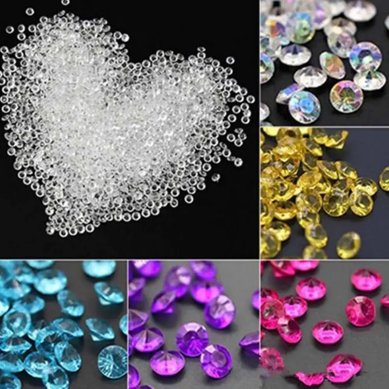 

2000 Pcs Acrylic Crystal Diamond 4.5mm Crystal Gem Party Wedding Flower Table Decoration Desktop Decortion DIY Decortion