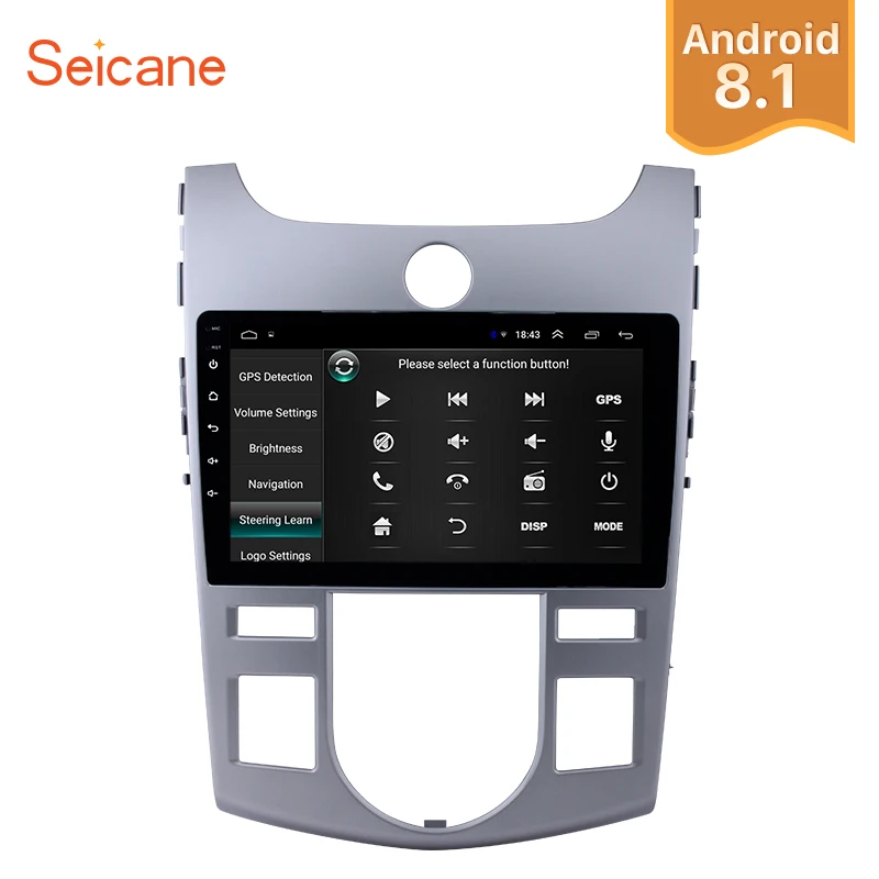 

Seicane GPS Autoradio 2Din Android 8.1 HD 9" Car Radio WIFI Stereo Player For KIA Forte(AT) 2008 2009 2010 2011 2012 Head Unit