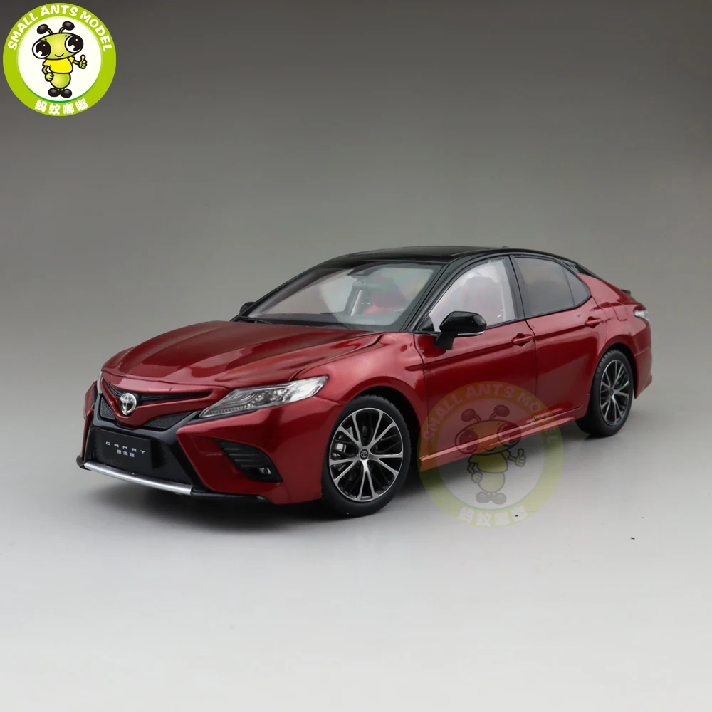 1/18 Toyota New Camry 2018 Sport 8th generation литая машина модель игрушки для детей подарочная коллекция красный с черным верхом