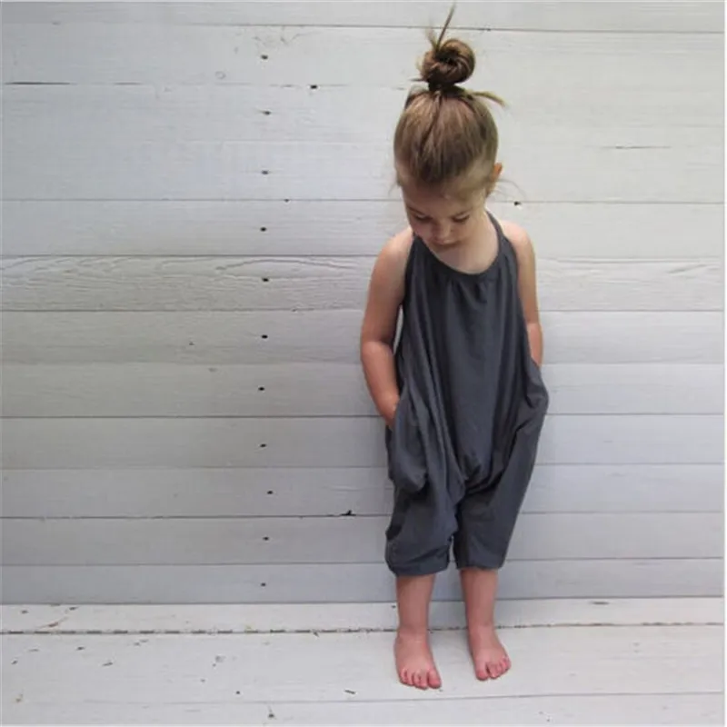 

Kids Girl Harem Pants Jumpsuit Loose Long Rompers Trousers Bib Pants Summer Toddler Clothes Soft