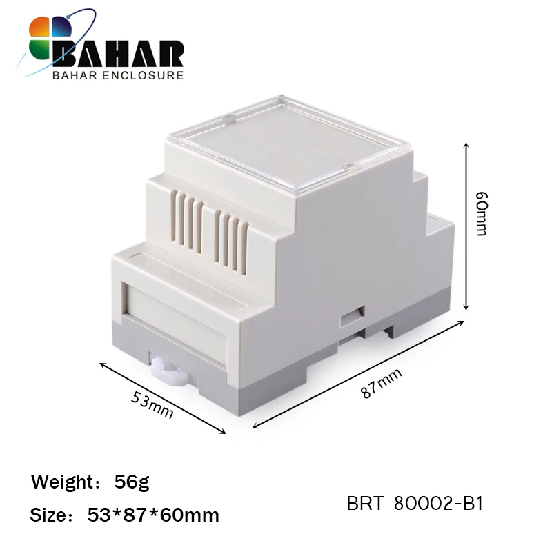 BAHAR 1 шт. промышленный din-рейку пластиковый корпус abs электронный проект Чехлы diy din-рейку распределительная коробка для проводов BRT80002