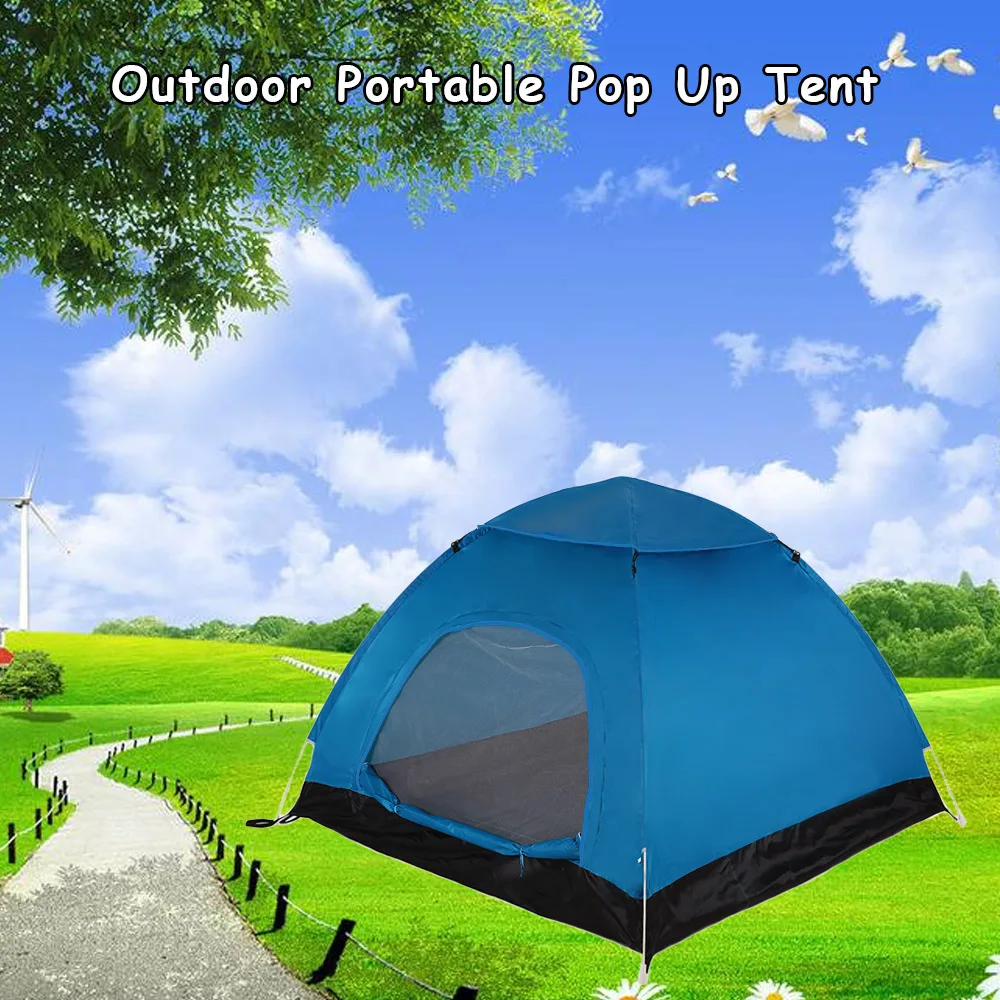 TOMSHOO في الهواء الطلق التخييم خيمة المحمولة خيمة تستقيم تلقائيا خيمة للشاطئ المشي الظهر خيمة الشمس المأوى ل 2-3 شخص