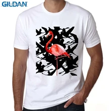 GILDAN summer clothes men Flamingo T-shirt men summer t-shirt boy print tshirt anime t shirt brand clothing white tops tees