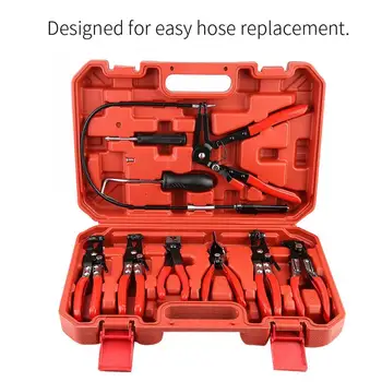 

Car Fuel Oil Water Pipe Install Tool Flexible Lock Hose Clip Clamp Plier Kit Set Forging Steel Car repair Tools NEW