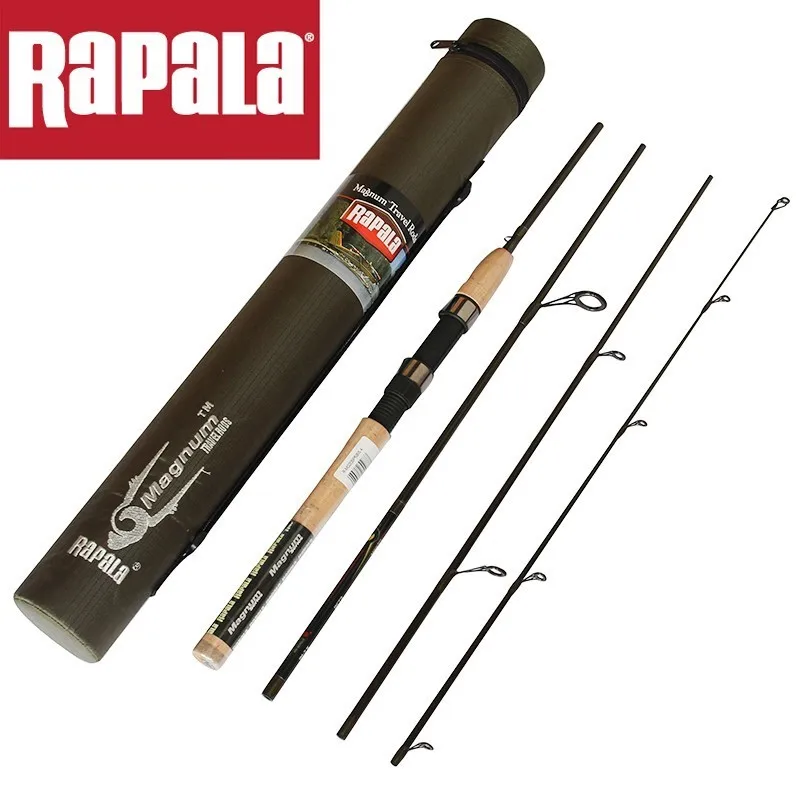 

Rapala Brand Magnum 4 Sections M ML Power 2m 2.1m Carbon Fiber Fishing Spinning Rod Lure Fishing Stick With Rod Bag