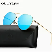 Oulylan, брендовые, мужские, поляризационные солнцезащитные очки, женские, Роскошные, пилот, классические, для вождения, солнцезащитные очки, Ретро стиль, зеркальные очки с коробкой