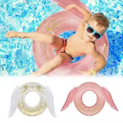 Цветной глиттер одежда заплыва кольцо для взрослых детский надувной бассейн трубки поплавок обувь мальчиков девочек воды весело игрушки