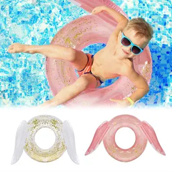 

Colorful Glitter Swimming Ring For Adult Children Inflatable Pool Tube Float Boys Girl Water Fun Toys
