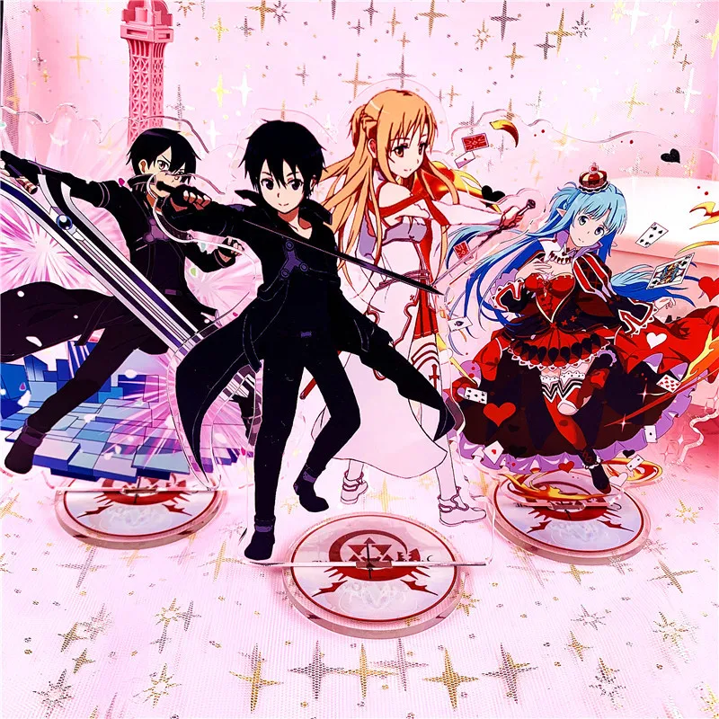 Sword Art Online action figures acrylic toys Anime SAO Kirito Asuna Yui model sexy girl doll 15cm for gift Sword Art Online action figures acrylic toys Anime SAO Kirito Asuna Yui model sexy girl doll 15cm for gift