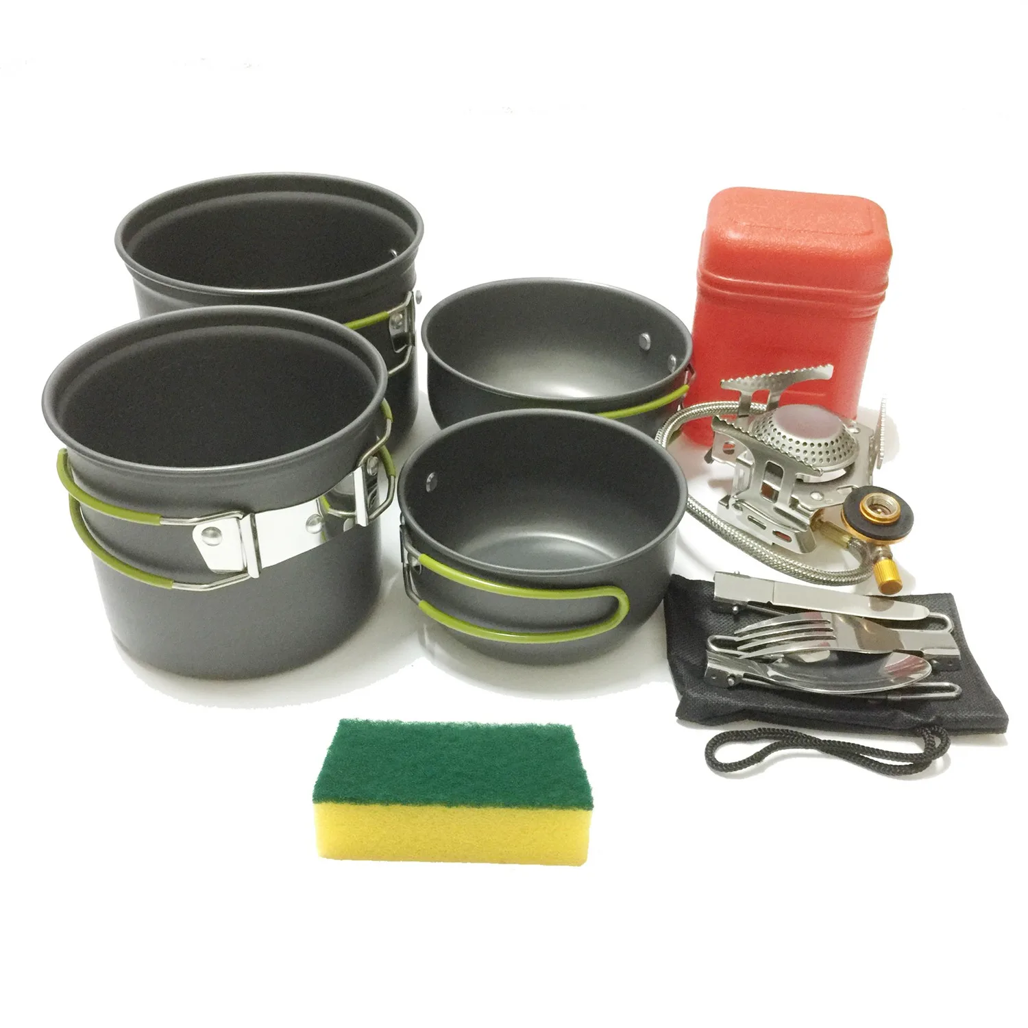 Camping utensilios de cocina al aire libre Kit de desorden portátil ligero ollas sartenes hervidor de agua de mochila senderismo Trekking Picn