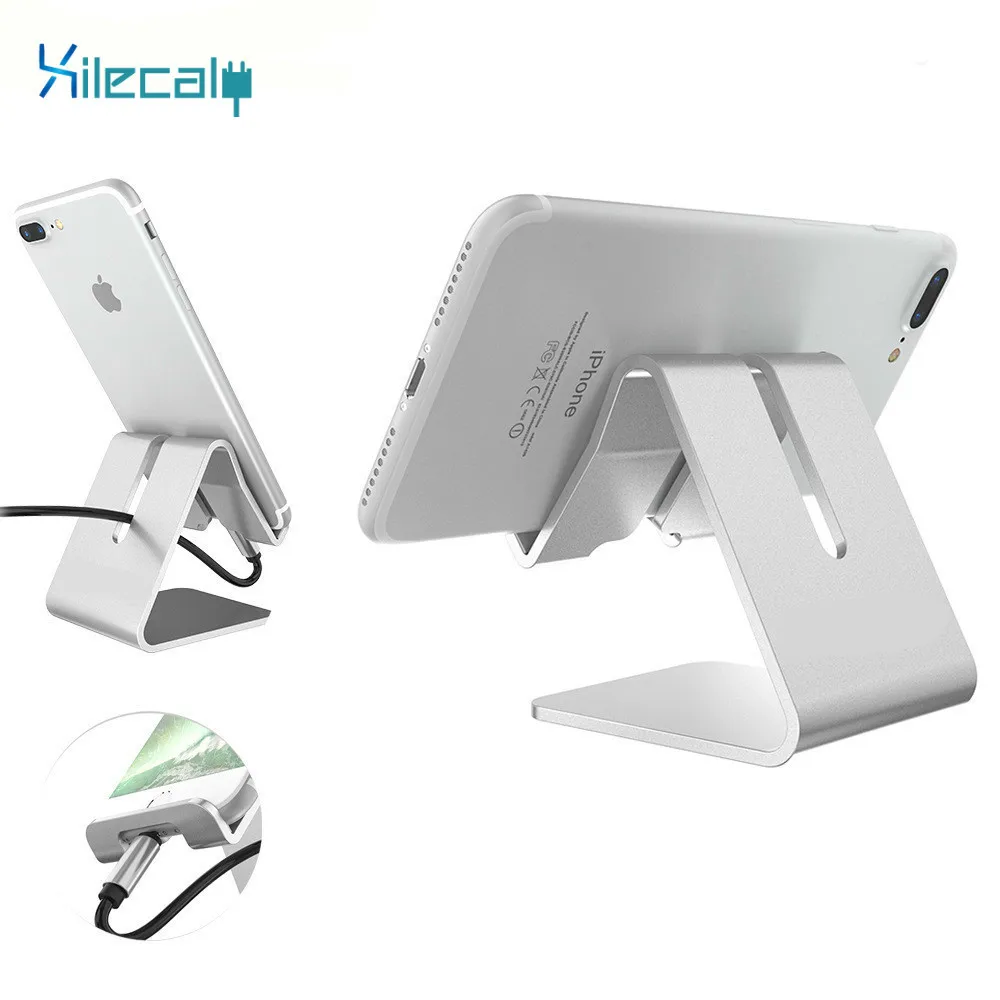 

Universal Phone Holder Metal Anti-slip Cell Phone Holders Desktop Desk Mount Phone Stand for iPhone Smartphone Samsung Tablet