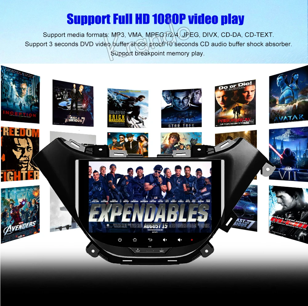 Flash Deal Krando Android 8.1 9" Full touch car Multmedia player for CHEVROLET MALIBU 2016 audio player gps navigation system wifi 5