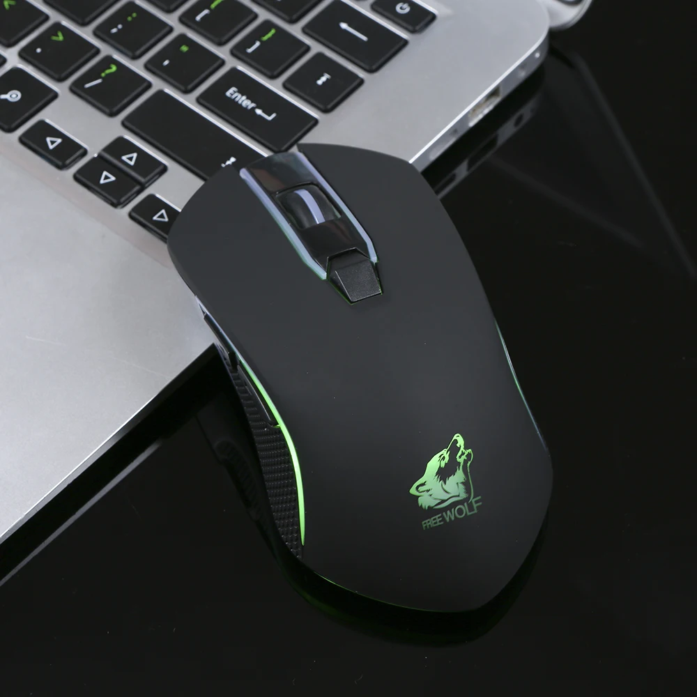 Wireless Gaming Mouse with 1600DPI Silent Gaming Mice with Built in Rechargeable Battery 2.4G
