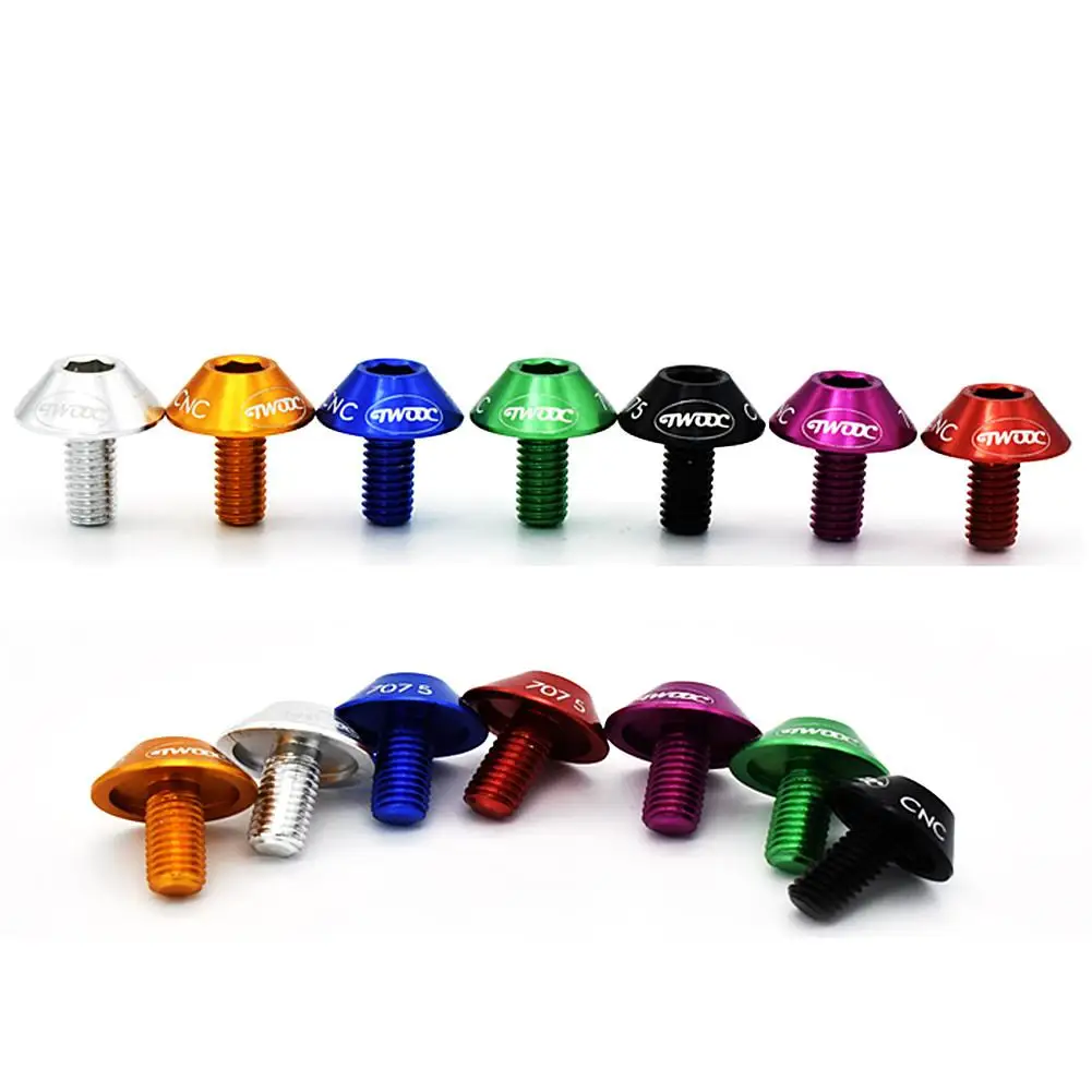 

2pcs Bicycle Water Bottle Holder Mount Bolts Aluminum Alloy Hex Socket Tapping Screw For Cycling Bottle Cage Rack