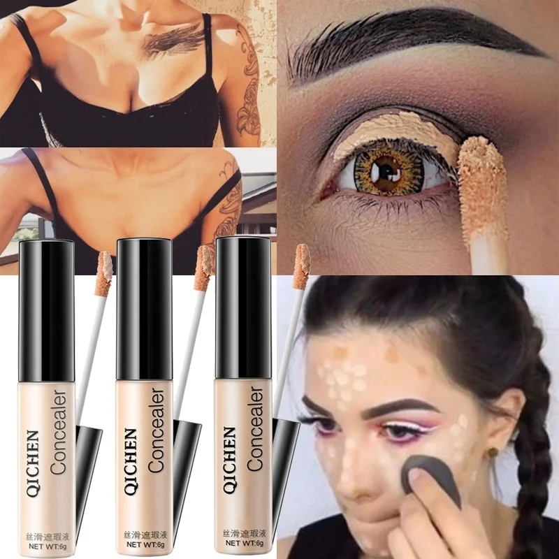 

1 Piece 3 Colors Perfect Cover Pores Dark Circles Makeup Concealer Liquid Eyebrow Face Eye Concealer Cream Face Primer