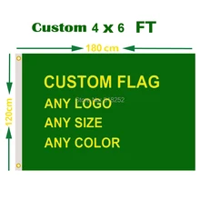 Пользовательские 4x6 футов флаг 120X180 см Баннер 100D полиэфирный рекламный флаг