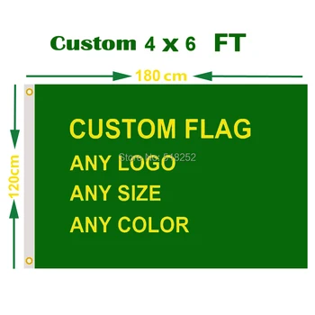 

Custom 4x6 FT Flag 120X180cm banner 100D Polyester Advertising flag