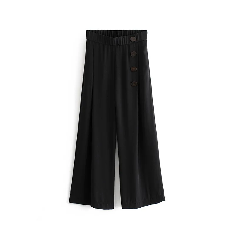

Summer Women Casual Wide Leg Pants Ankle Length Polka Dot High Waist Pants Streetwear Loose Trousers