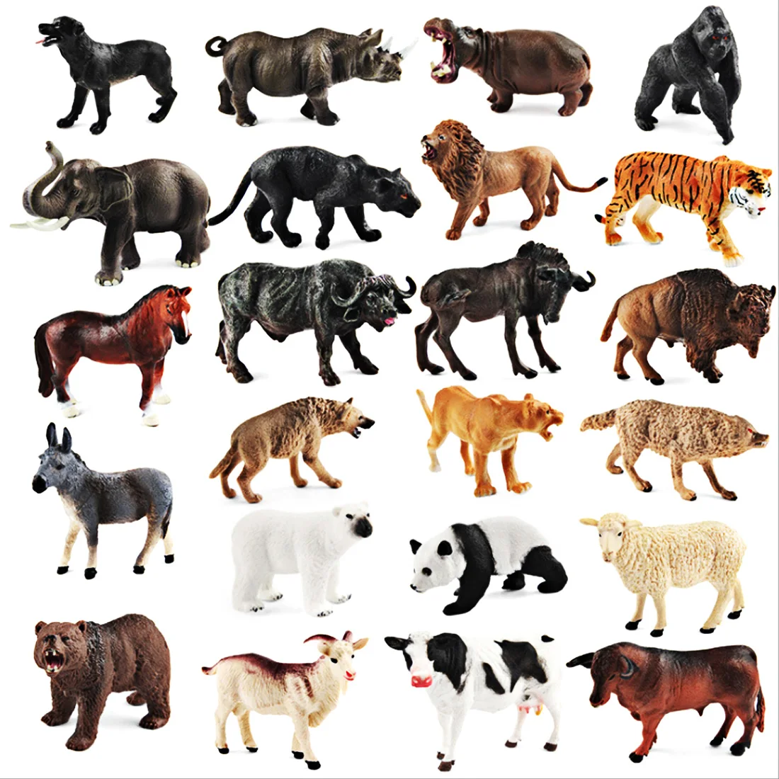 

23 Types Wild Animals Simulation Model Figure 33Pcs Children Early Educational Cognition Playing Set for Kid Learning Kits