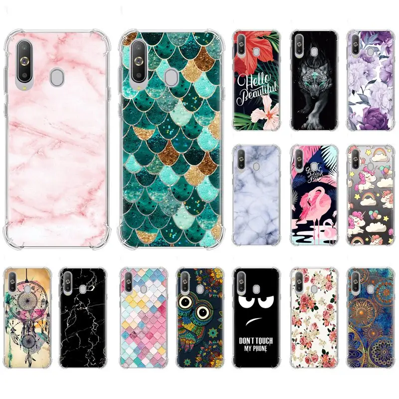 Anti-falling Phone Case For Samsung Galaxy A60 6.3 inch Colorful Design Phone Case Fashionable Pattern Skin Phone Cover