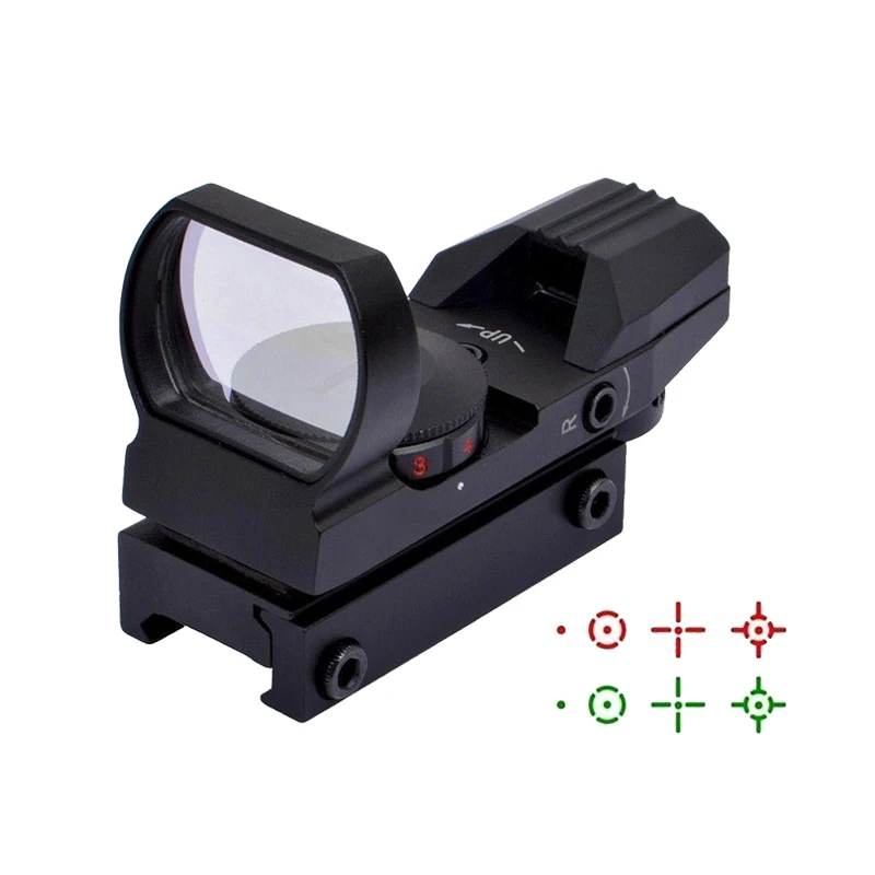 

20mm Hot Tactical Reticle Reflex Rail 4 Scope Sight Riflescope Collimator Hunting Optics Holographic Dot Red