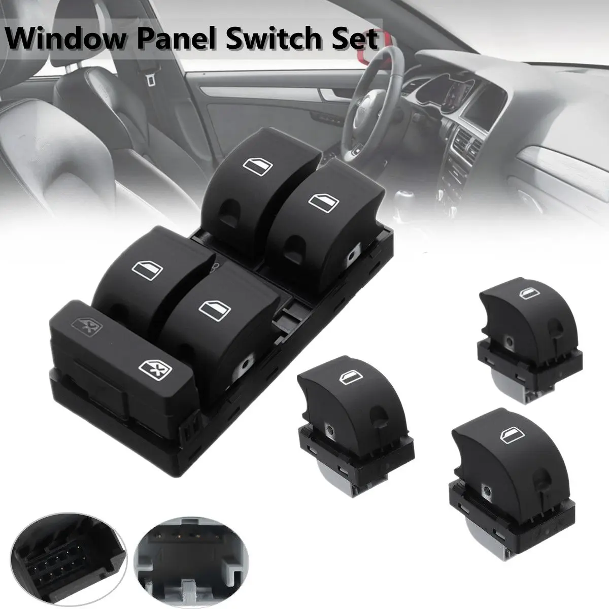 

8E0959851B Electric Powert Master Window Switch Button For Audi A4 B6 B7 Sedan 8E0959855 8E0959851