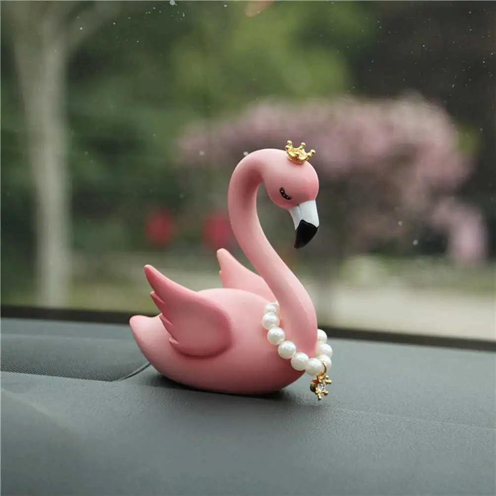 Украшение для автомобиля с изображением фламинго Love Bird Crown Eye креативное
