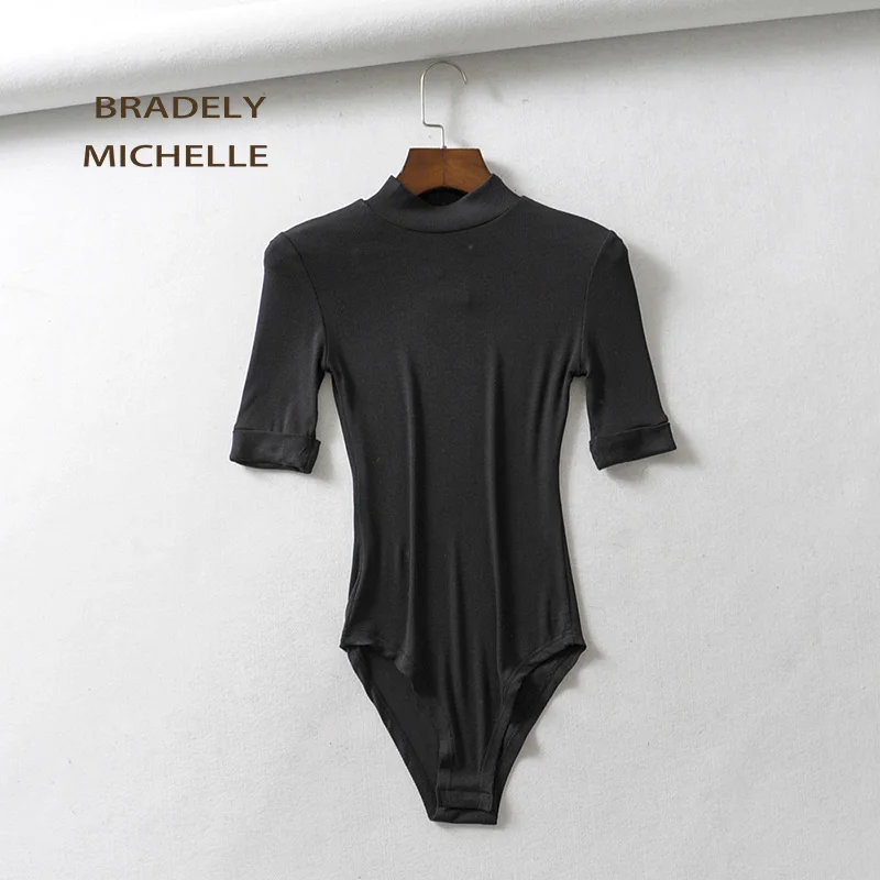BRADELY ميشيل مثير ضئيلة س الرقبة خمس نقاط كم محبوك داخلية المرأة نادي أبلى حللا للنساء 2018 السيدات قمم