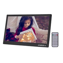 Andoer 15,6 дюймов 1920*1080 ips светодиодный цифровой фоторамка электронное изображение альбом часы календарь функции с пультом дистанционного управления