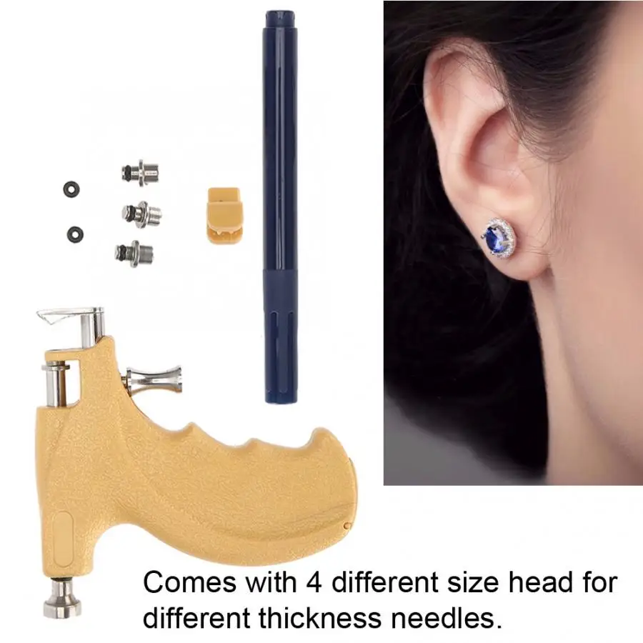 

1 Set Professional Piercing Gun Tools Kit Metal Painless Ear Stud Earring Ear Hole Nose Navel Body Piercing Gun Safe Sterile