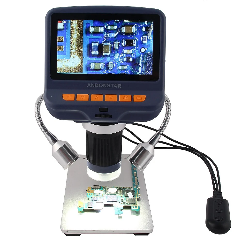 

Andonstar Digital Microscope for Phone Repair Soldering Tool PCB Bugs Jewelry Appraisal BBiologic Use USB Microscope LED Screen