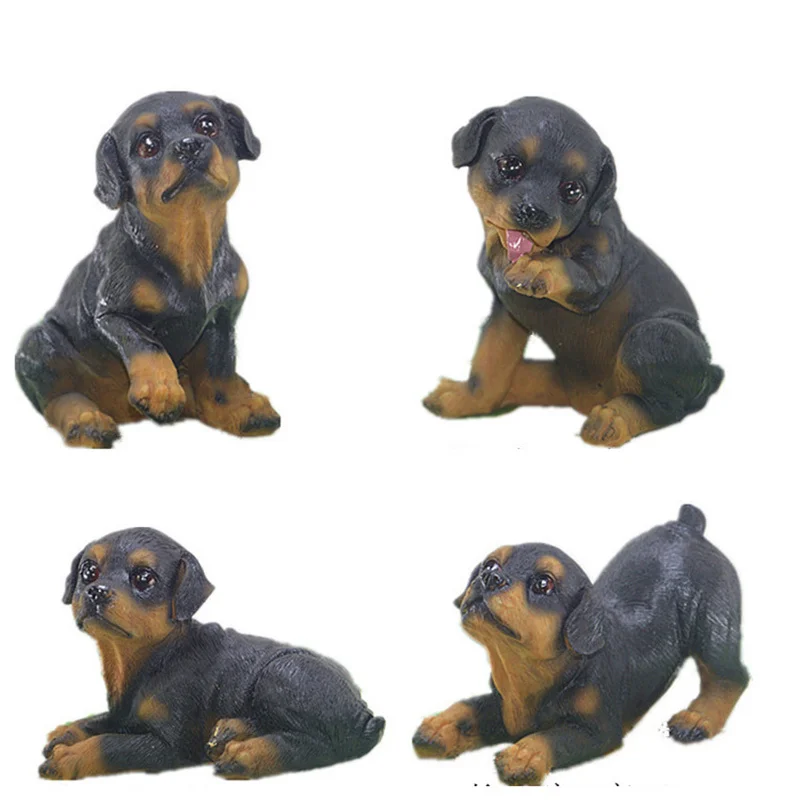 

Adeeing 4pcs/set Lovely Resin Puppy Dog Statue Figurine Sculpture Home Counter Decoration-25