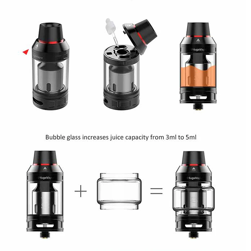 Hugsvape Magician Mesh Subohm Tank 3Ml/5Ml Atomizer With Triple Mesh Coils 810 Drip Tip Fit 510 Ecigarette Box Mod Vs Zeus Dua Hugsvape Magician Mesh Subohm Tank 3Ml/5Ml Atomizer With Triple Mesh Coils 810 Drip Tip Fit 510 Ecigarette Box Mod Vs Zeus Dua
