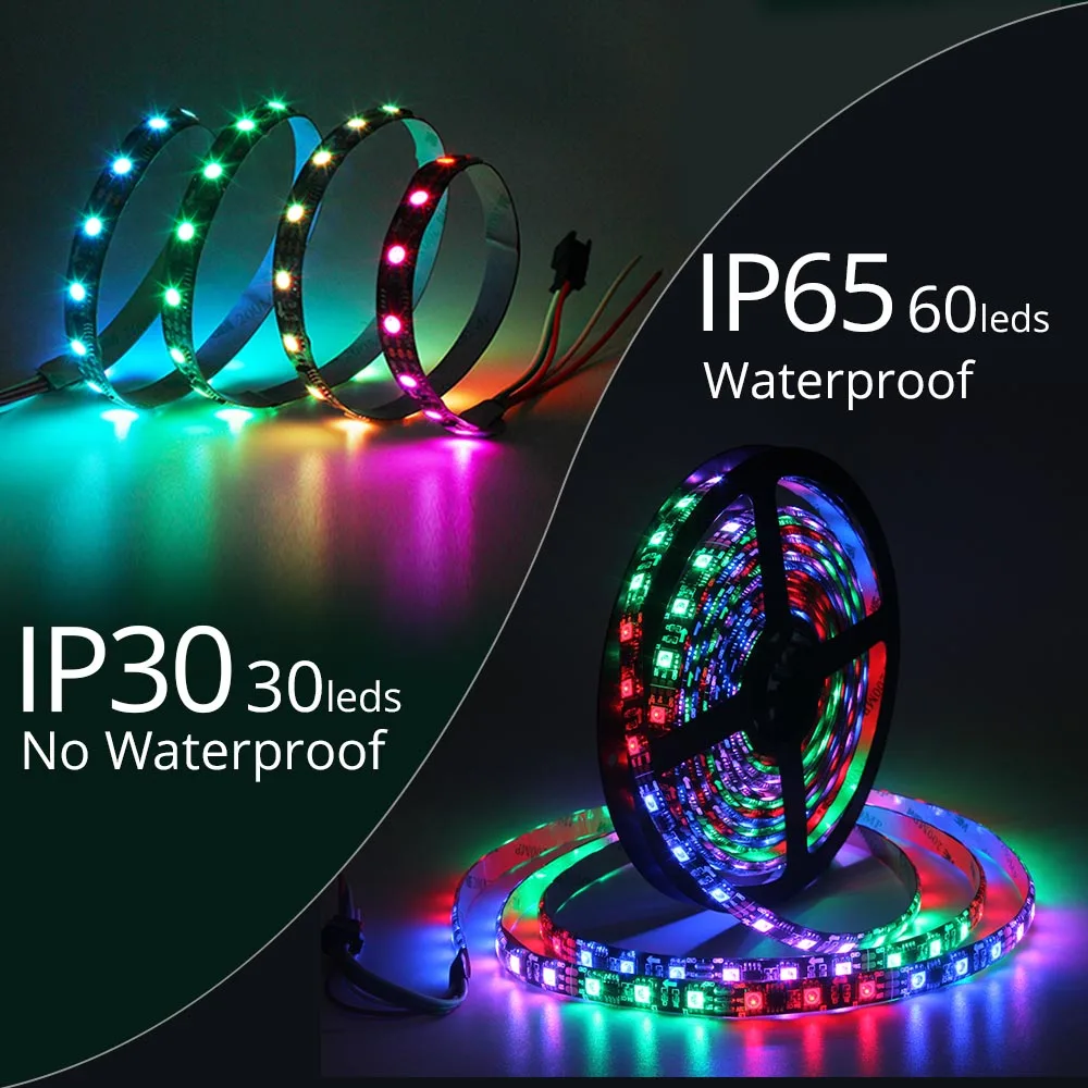 Najtaniej Magic Home WS2811 5050 listwy rgb led WIFI kontrola aplikacji adresowalna taśma pikselowa led 30 diod led, 60 diod led IOS Android Alexa Google